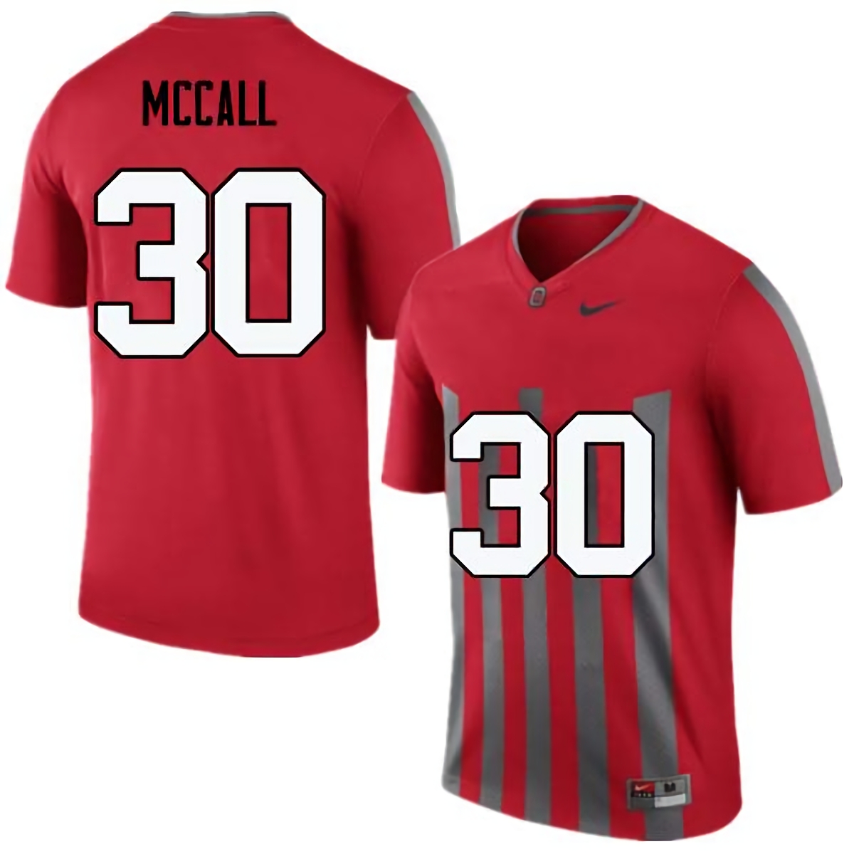Demario McCall Ohio State Buckeyes Men's NCAA #30 Nike Throwback Red College Stitched Football Jersey OAW5856DC